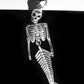 Savage Mermaid Skeleton Necklace, Silver