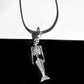 Savage Mermaid Skeleton Necklace, Silver